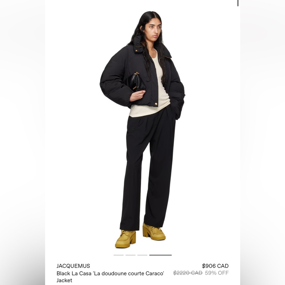 JACQUEMUS Black Bomber Jacket